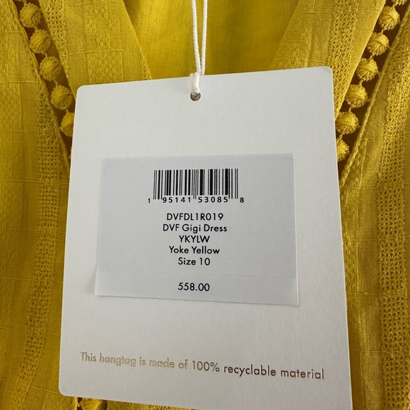 Diane Von Furstenberg Yellow "Gigi" Dress - Picture 3 of 5